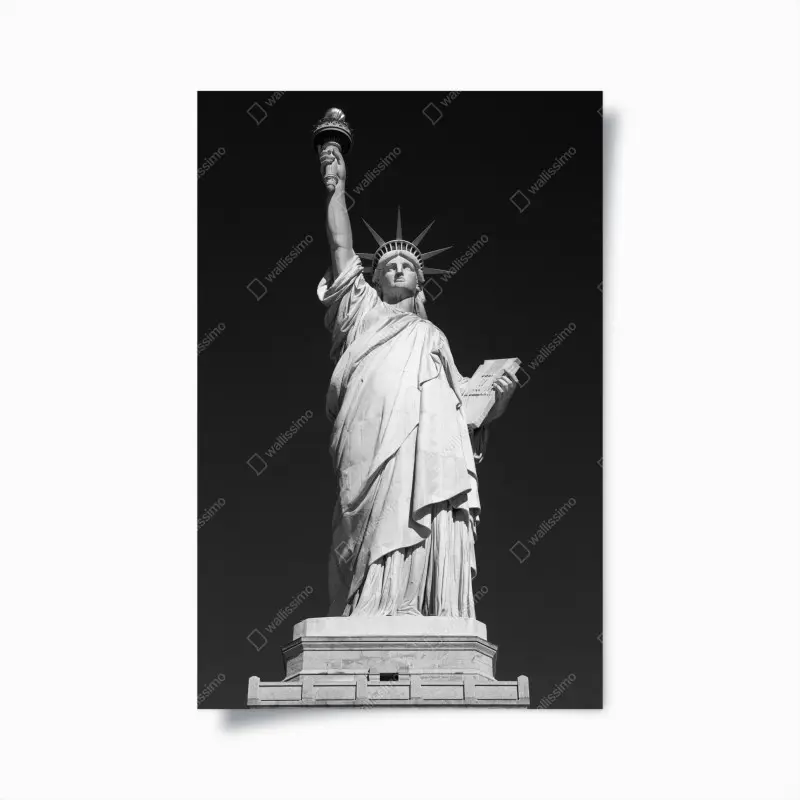 Poster Freiheitsstatue in monochrom