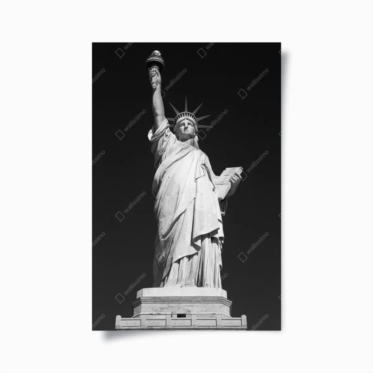 Poster Freiheitsstatue in monochrom – Pixers®