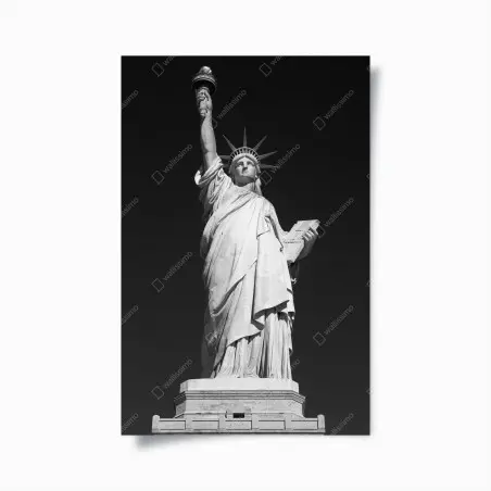 Poster Freiheitsstatue in monochrom – Pixers®