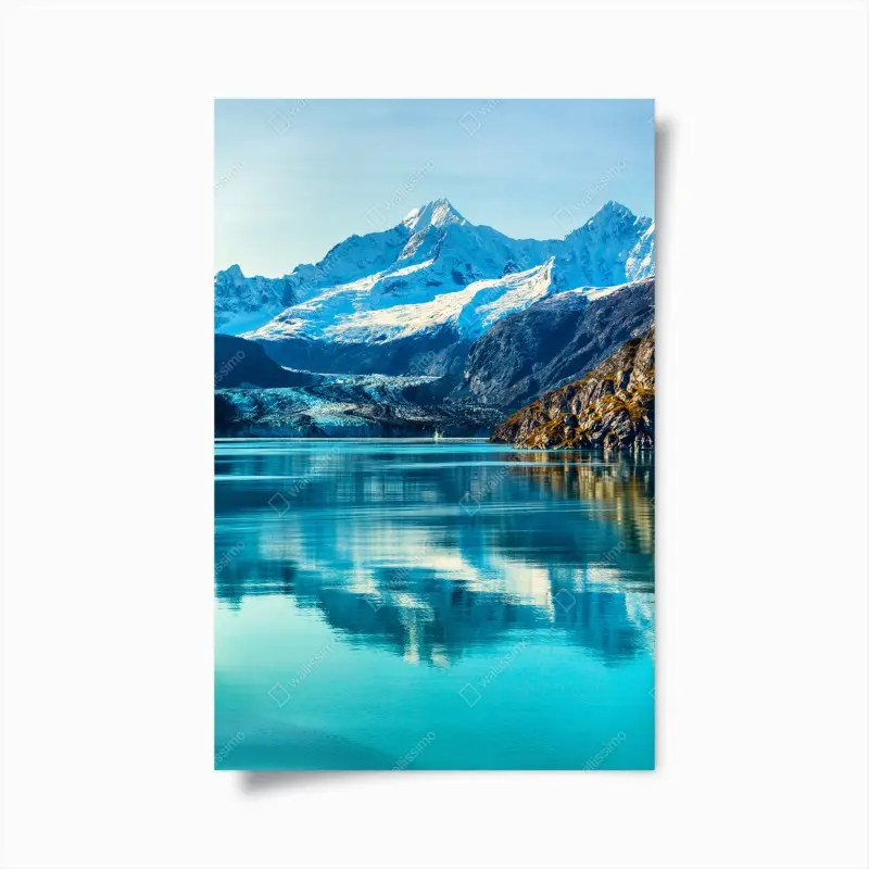 Poster ruhiger türkisfarbener bergsee
