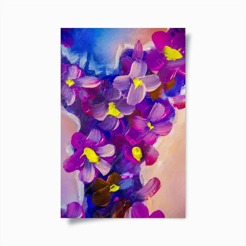 Poster intensiver violetter blumenstrauß