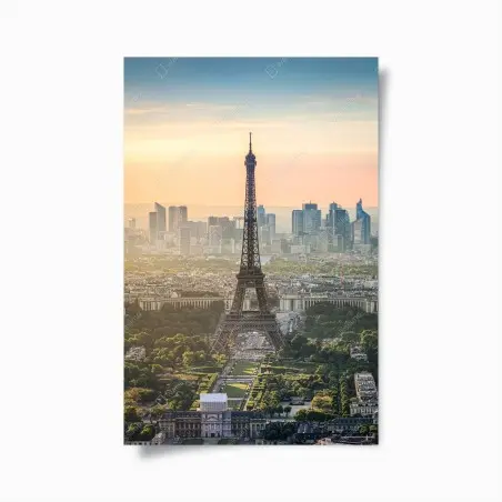 Poster Paris skyline mit dem Eiffelturm – Pixers®