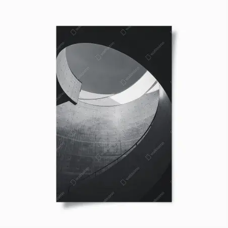 Poster geschwungene beton-spiraltreppe – Pixers®