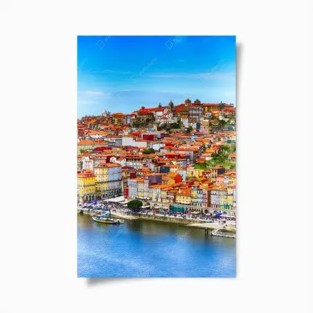 Poster Porto buntes uferpanorama – Pixers®