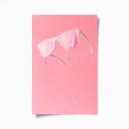 Poster schmelzende rosa sonnenbrille – Pixers®