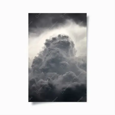 Poster dramatische graue wolkenlandschaft – Pixers®