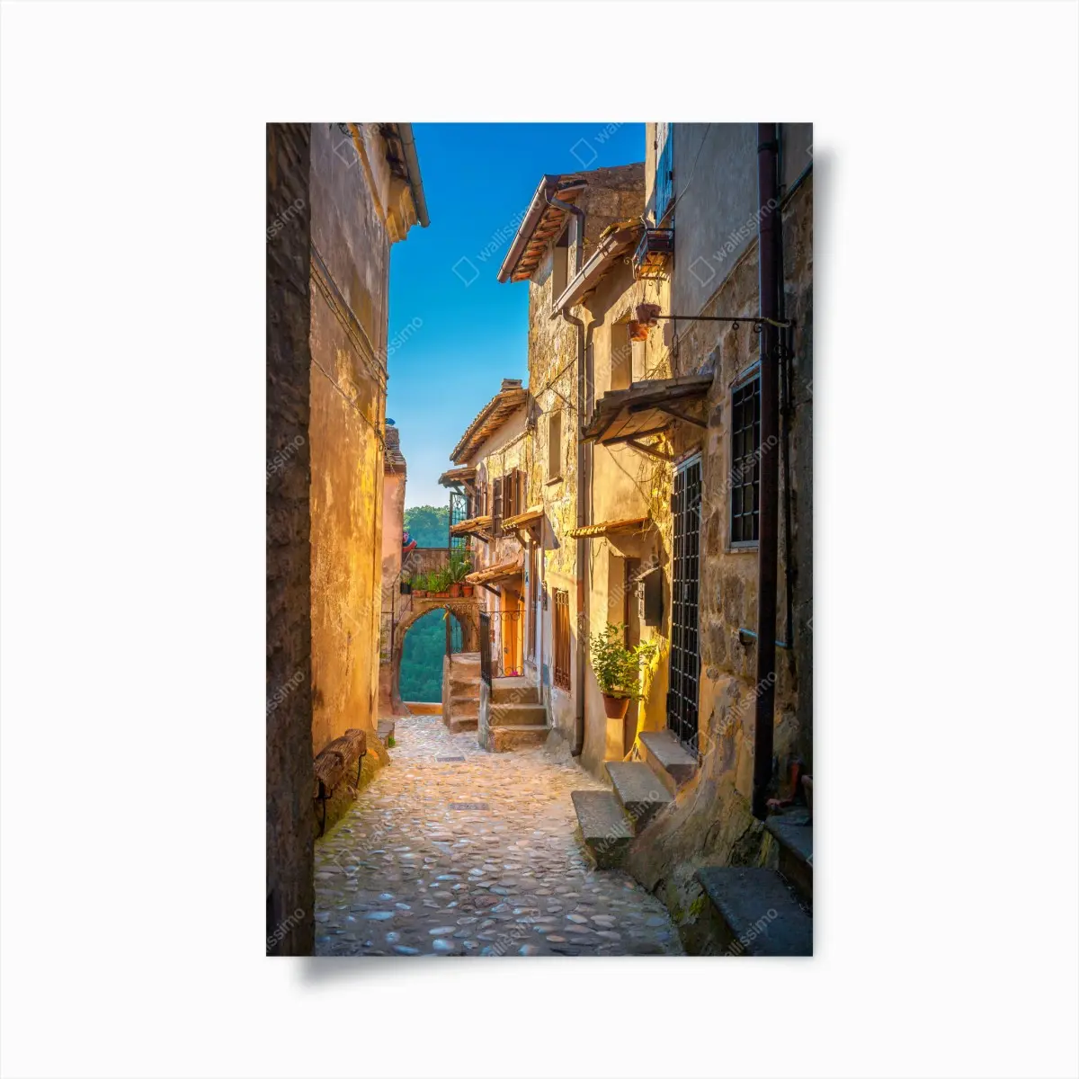 Poster sonnenbeschienene gasse in der Toskana – Pixers®