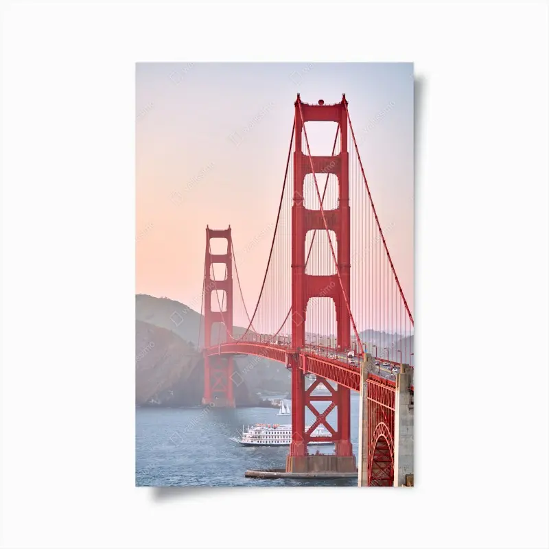 Poster Golden Gate Bridge bei sonnenuntergang