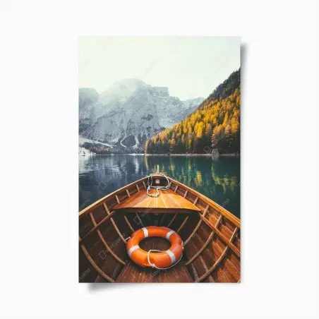 Poster sonnenaufgang am Lago di Braies – Pixers®