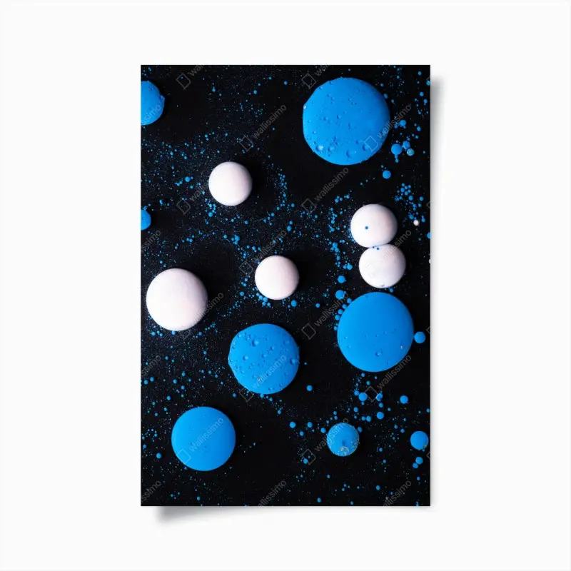 Poster blaues marmor flüssigmuster