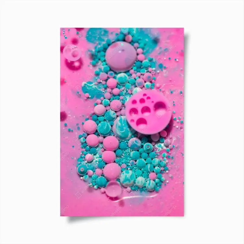 Poster rosa und türkis marmor abstrakt