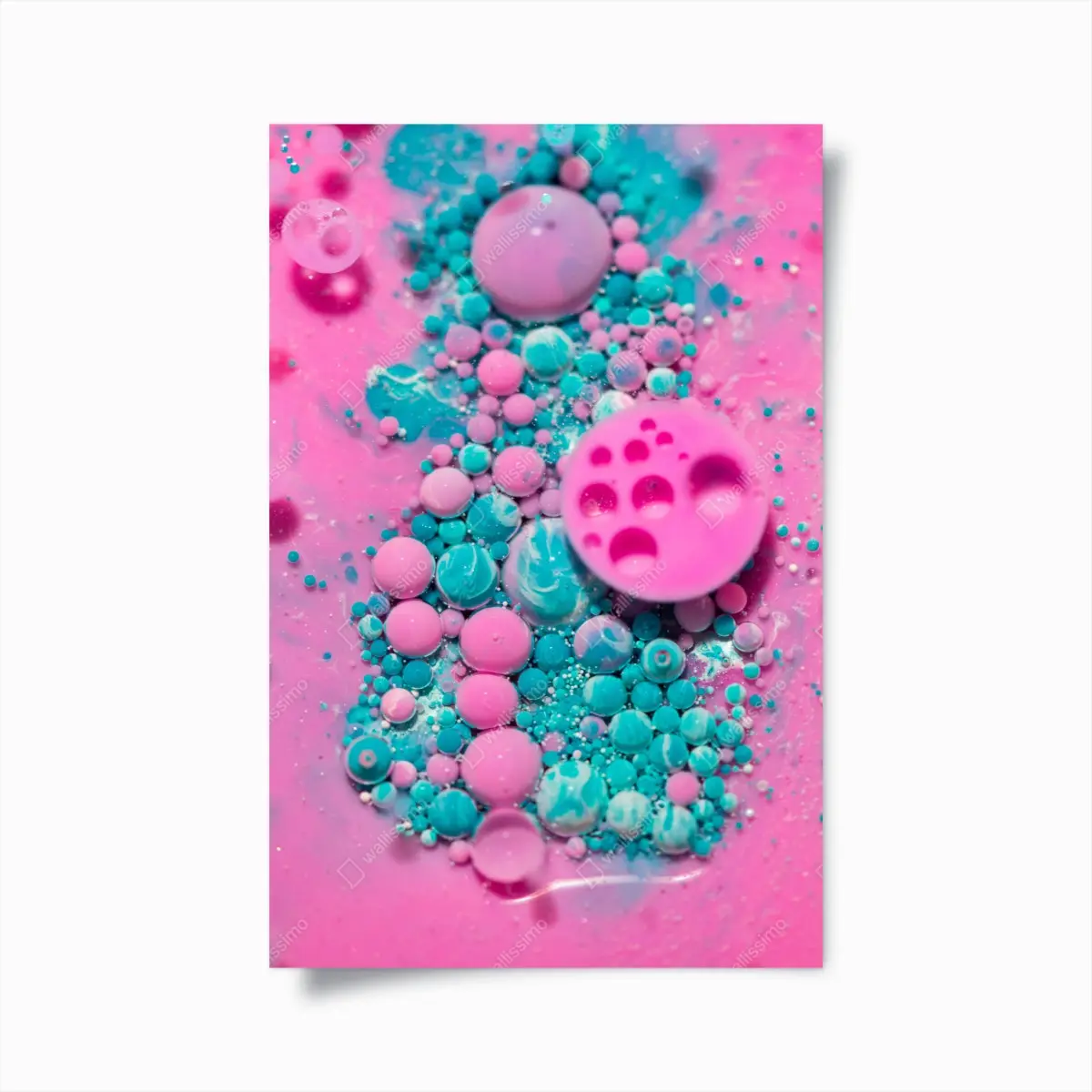 Poster rosa und türkis marmor abstrakt – Pixers®