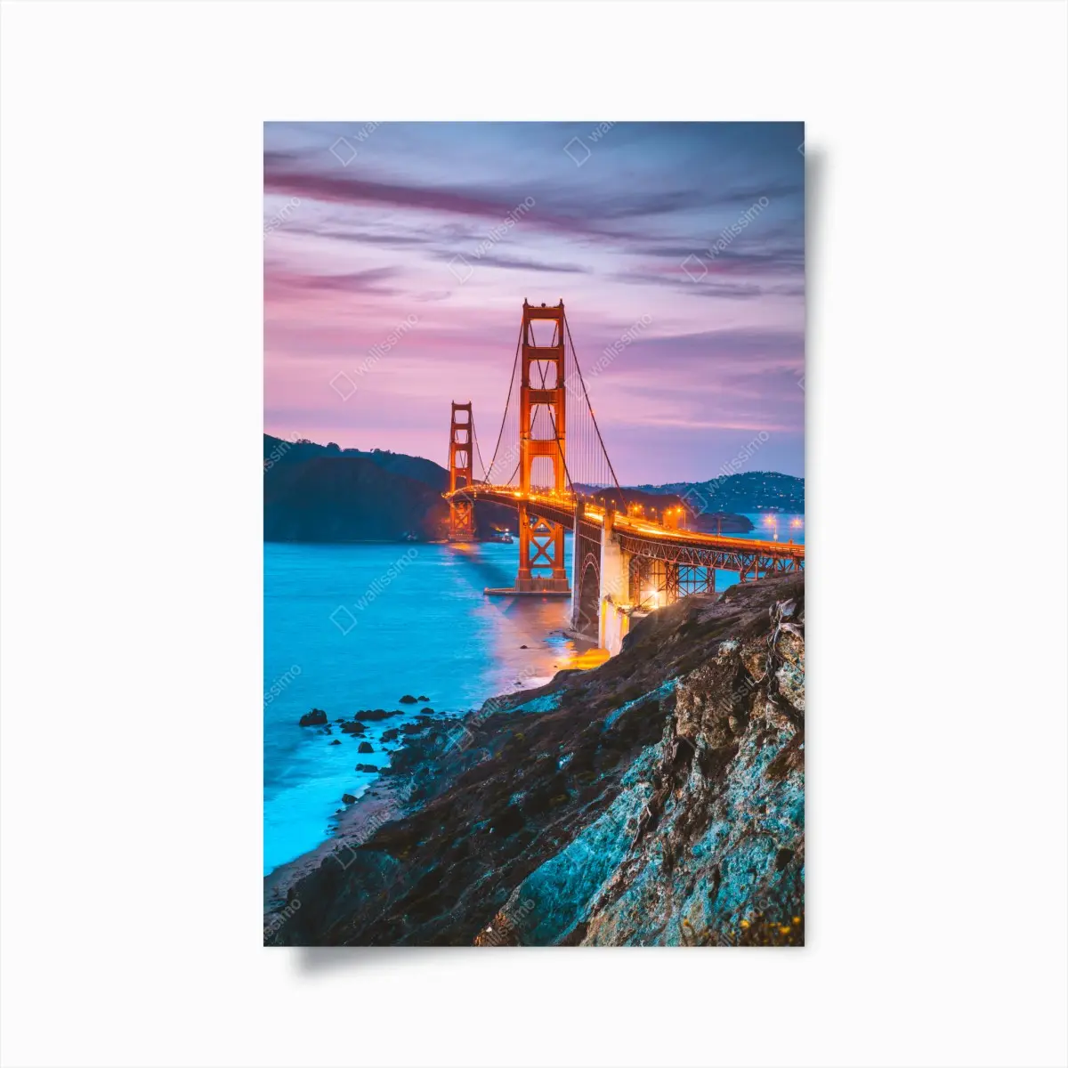 Poster Golden Gate Bridge in der dämmerung, San Francisco – Pixers®