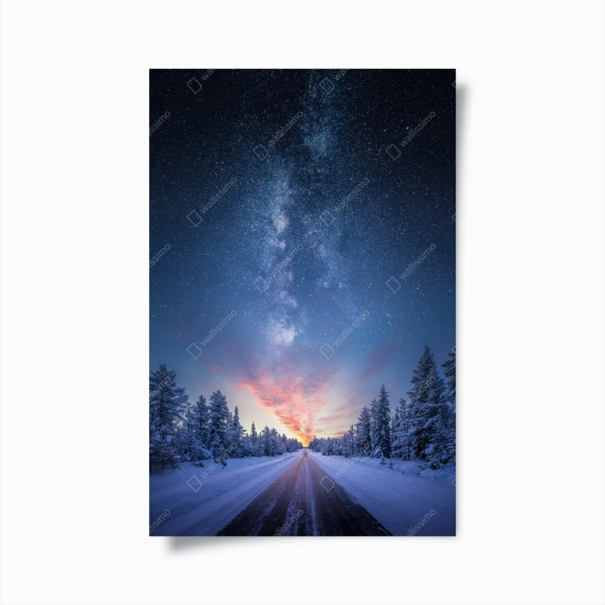 Poster straße zur milchstraße bei sonnenaufgang – Pixers®