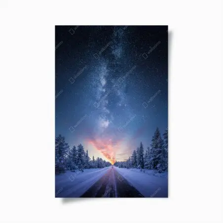 Poster straße zur milchstraße bei sonnenaufgang – Pixers®