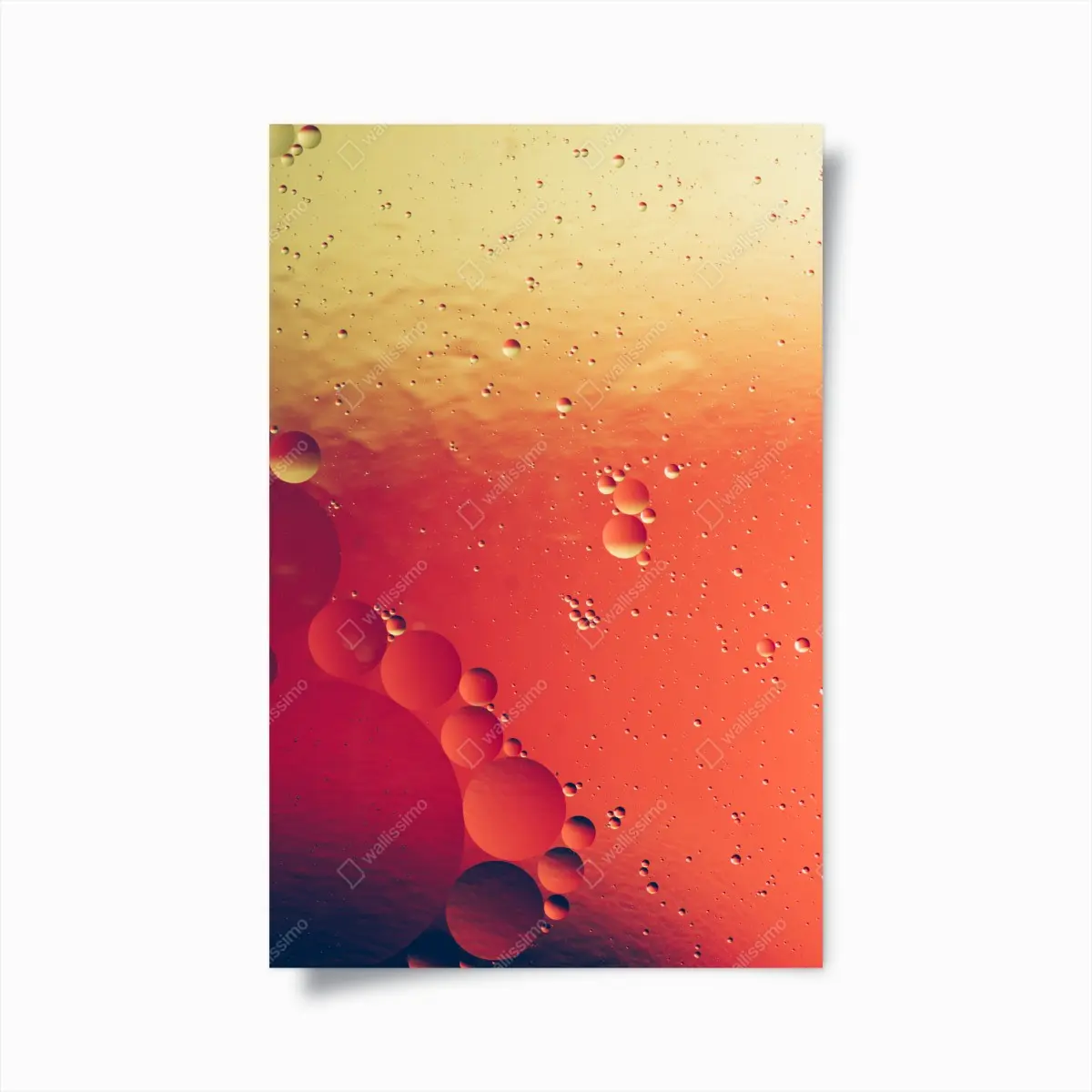 Poster warme orange abstraktion mit blasen – Pixers®
