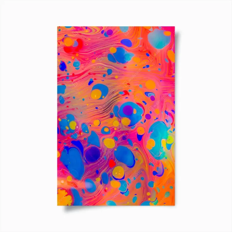 Poster osmanisches ebru marmormuster