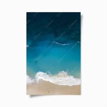 Poster luftaufnahme der türkisfarbenen küste von Nusa Penida – Pixers®