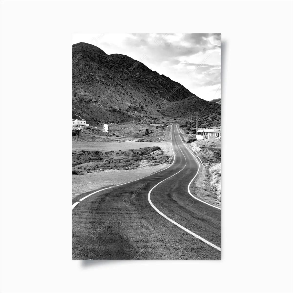 Poster gewundene straße durch die berge – Pixers®
