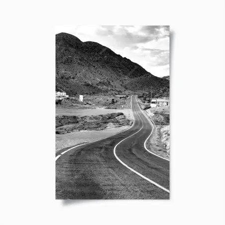 Poster gewundene straße durch die berge – Pixers®