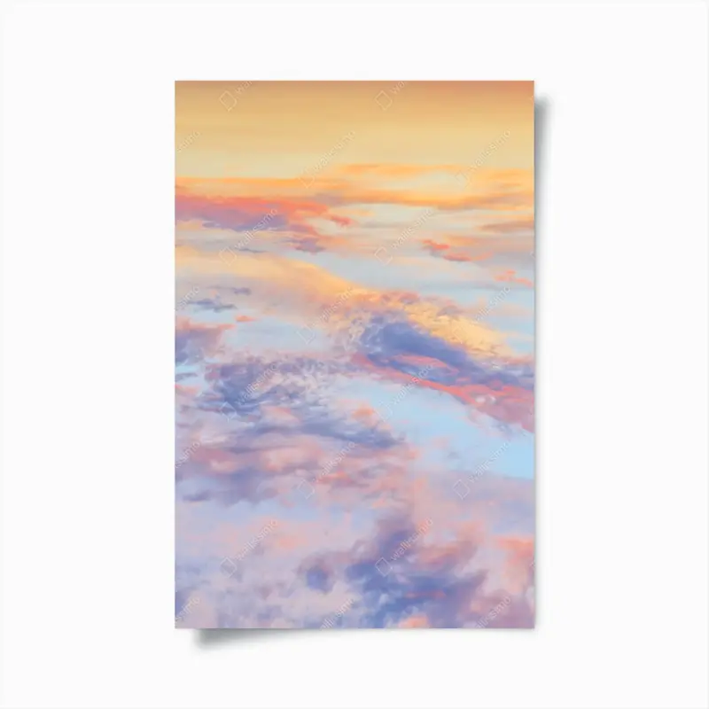 Poster sanfter pastellhimmel bei sonnenaufgang