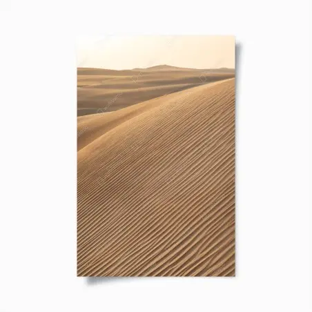 Poster goldene sanddünen minimalistisches landschaftsbild – Pixers®