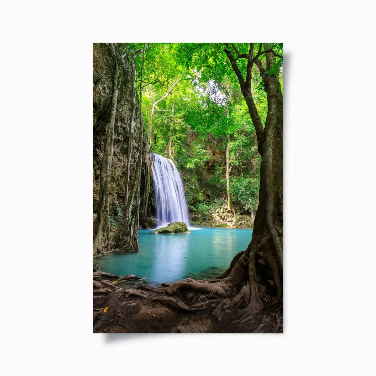 Poster ruhiger wasserfall im Erawan Nationalpark – Pixers®