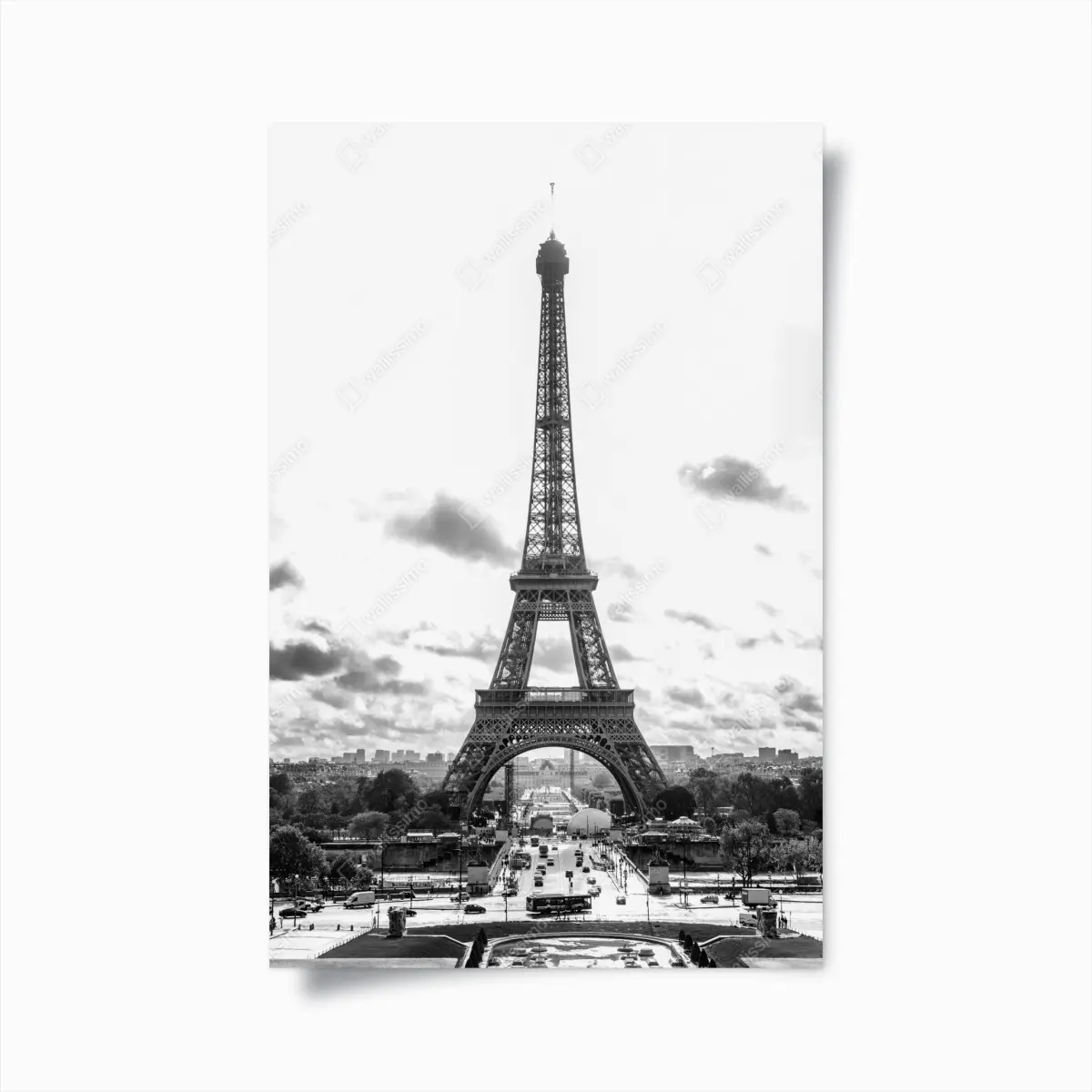 Poster Paris Eiffelturm in monochrom – Pixers®