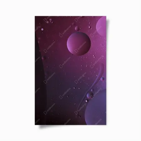 Poster violette kosmische sphären abstrakte kunst – Pixers®
