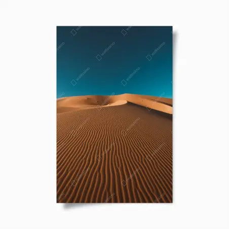 Poster goldene sanddünen unter tiefblauem himmel – Pixers®