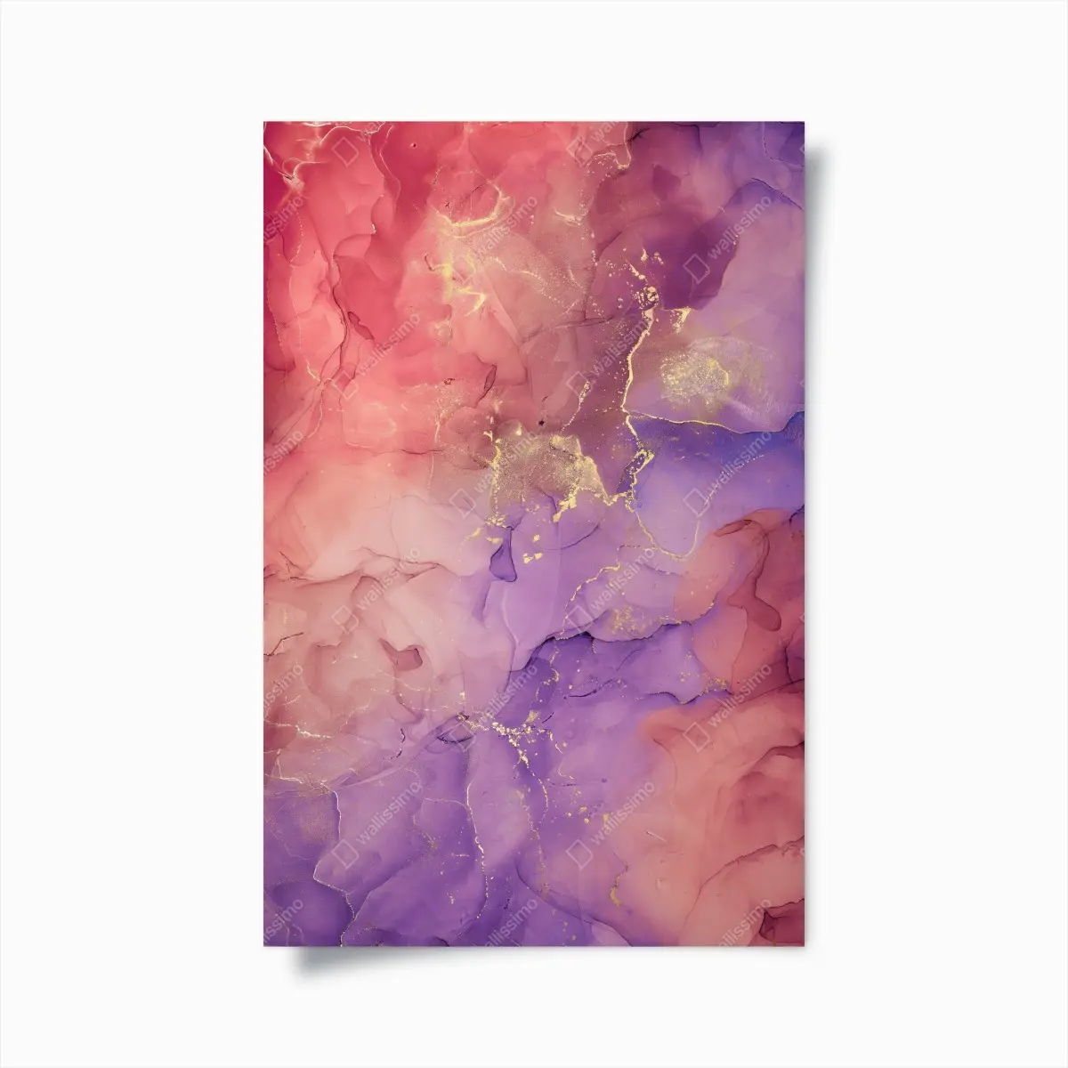 Poster ätherische rosa und lila marmoroptik – Pixers®