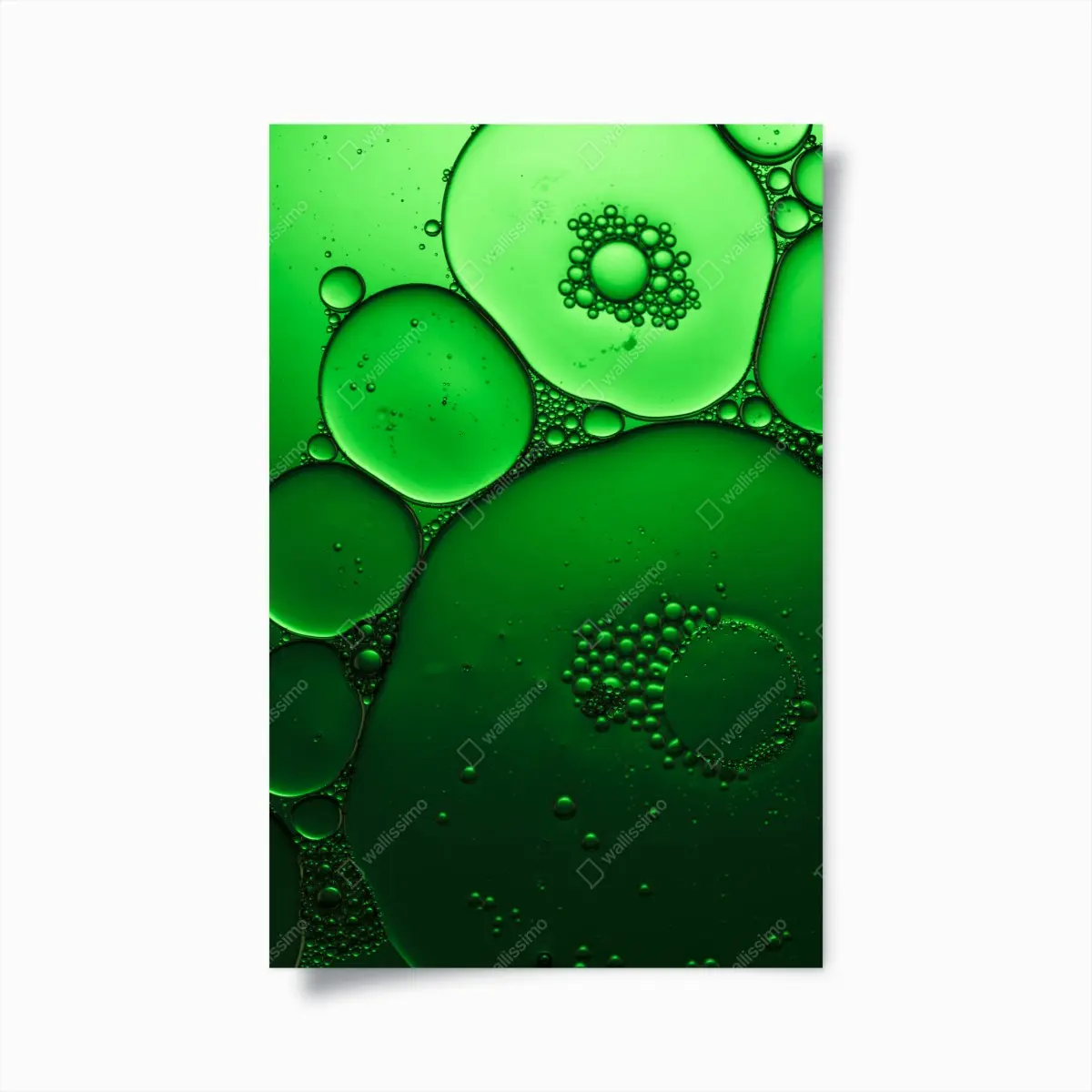 Poster grüne blasen abstrakte komposition – Pixers®