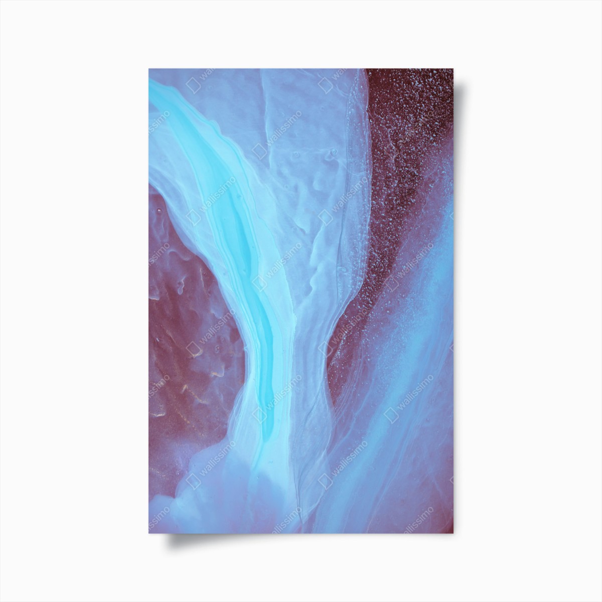 Poster ätherisches türkis-rosa marmormuster – Pixers®