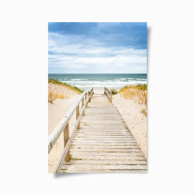 Poster holzsteg zum meer, Sylt
