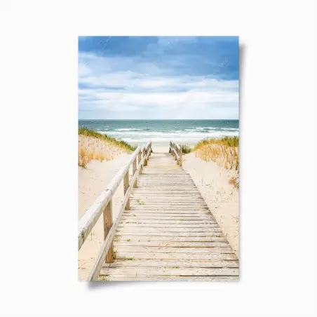 Poster holzsteg zum meer, Sylt – Pixers®