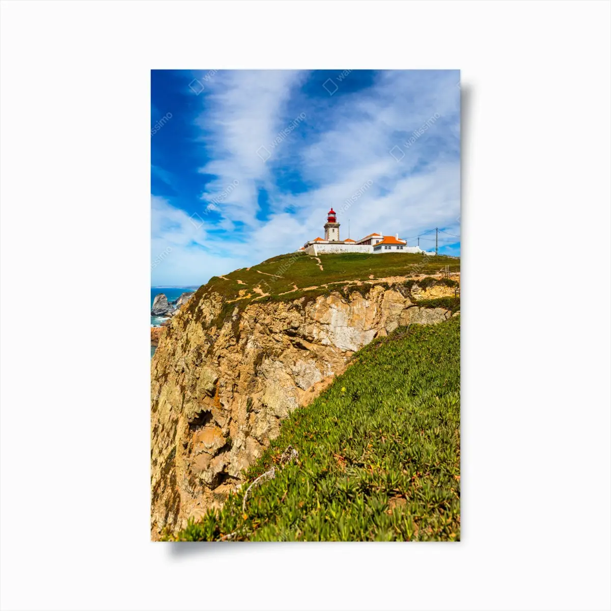 Poster leuchtturm auf den klippen von Cabo da Roca – Pixers®