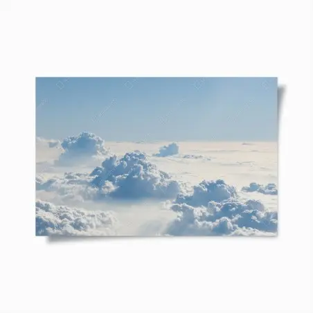 Poster luftige wolkenlandschaft im soften blau – Pixers®