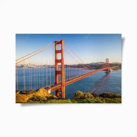 Poster panoramablick auf die Golden Gate Bridge – Pixers®