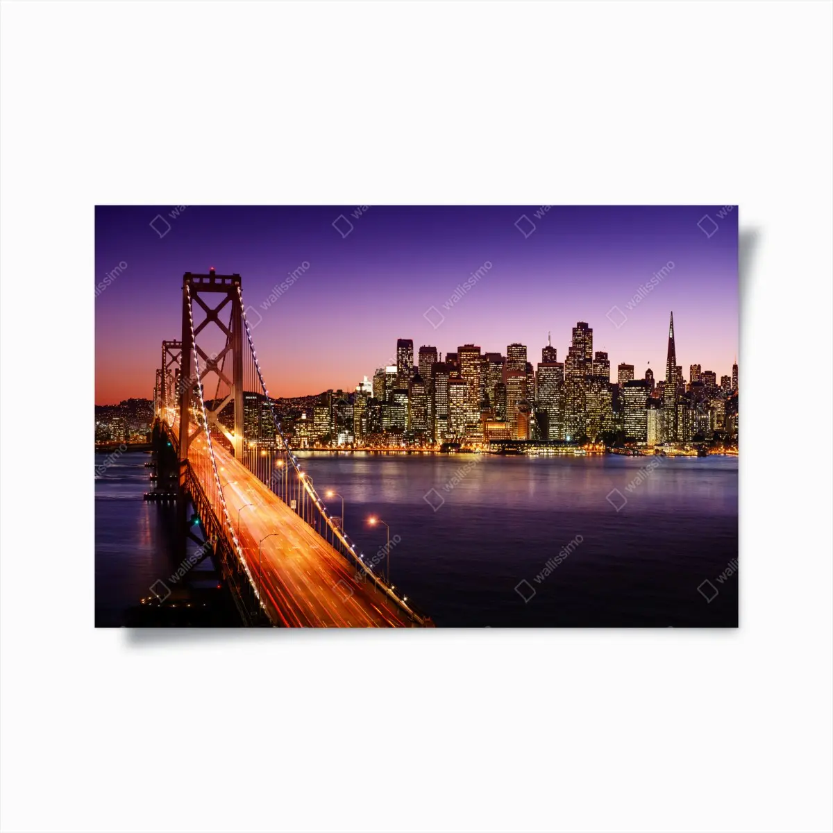 Poster San Francisco skyline bei sonnenuntergang – Pixers®
