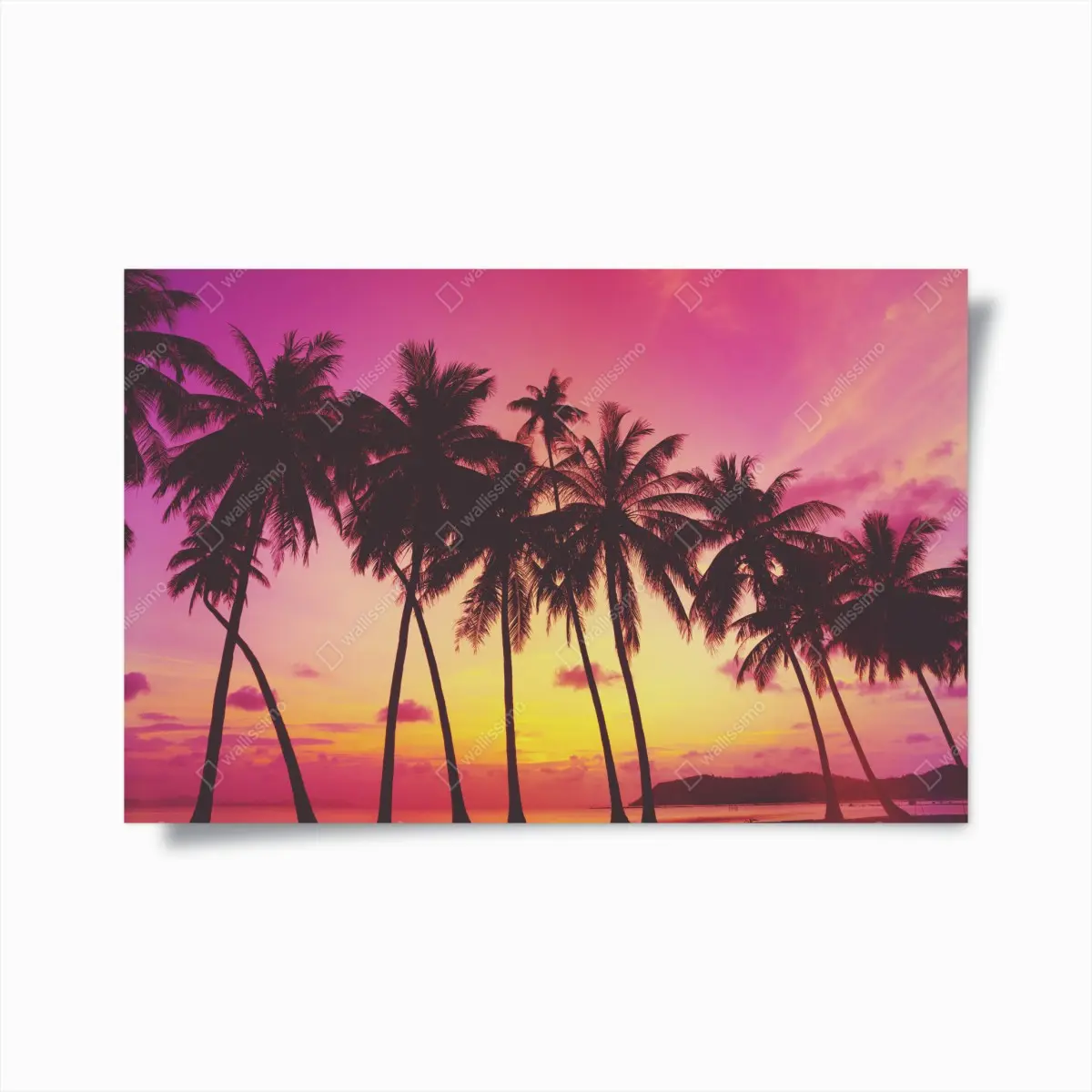 Poster tropischer sonnenuntergang mit palmen, Thailand – Pixers®