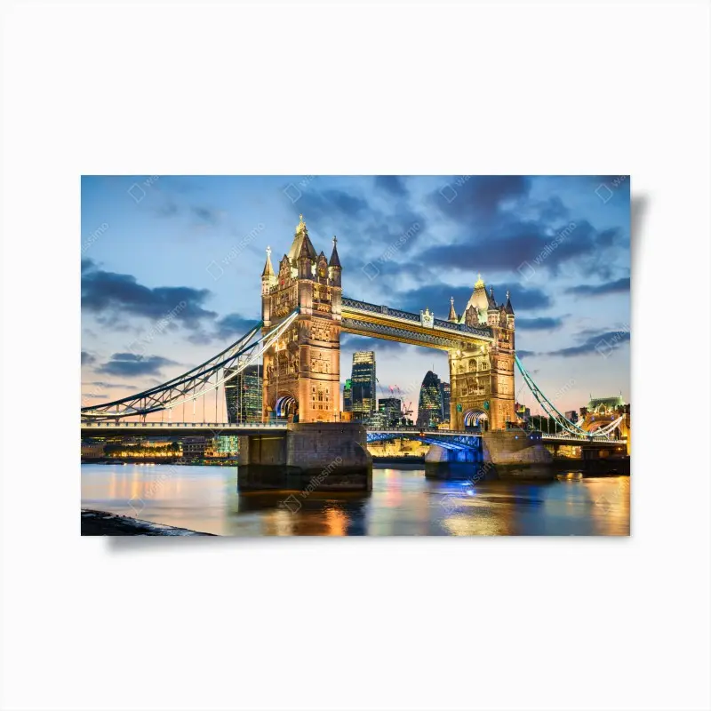 Poster Tower Bridge bei dämmerung, London skyline