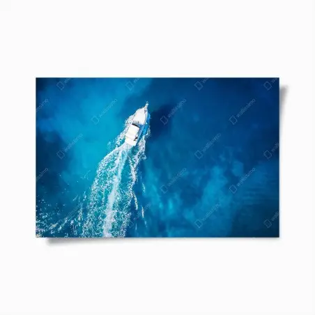 Poster jacht über dem kristallblauen ozean – Pixers®