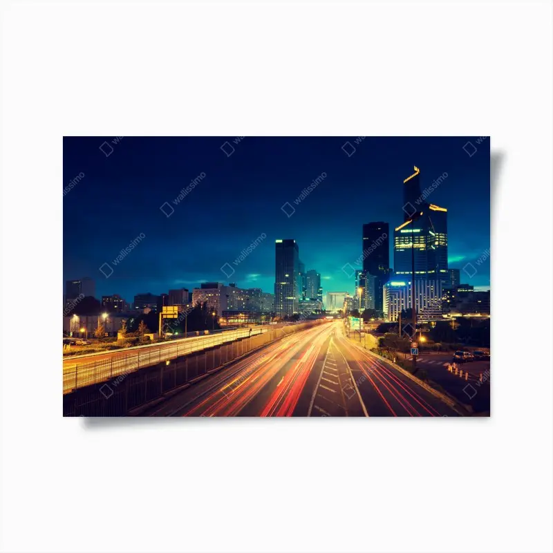 Poster La Défense skyline bei dämmerung