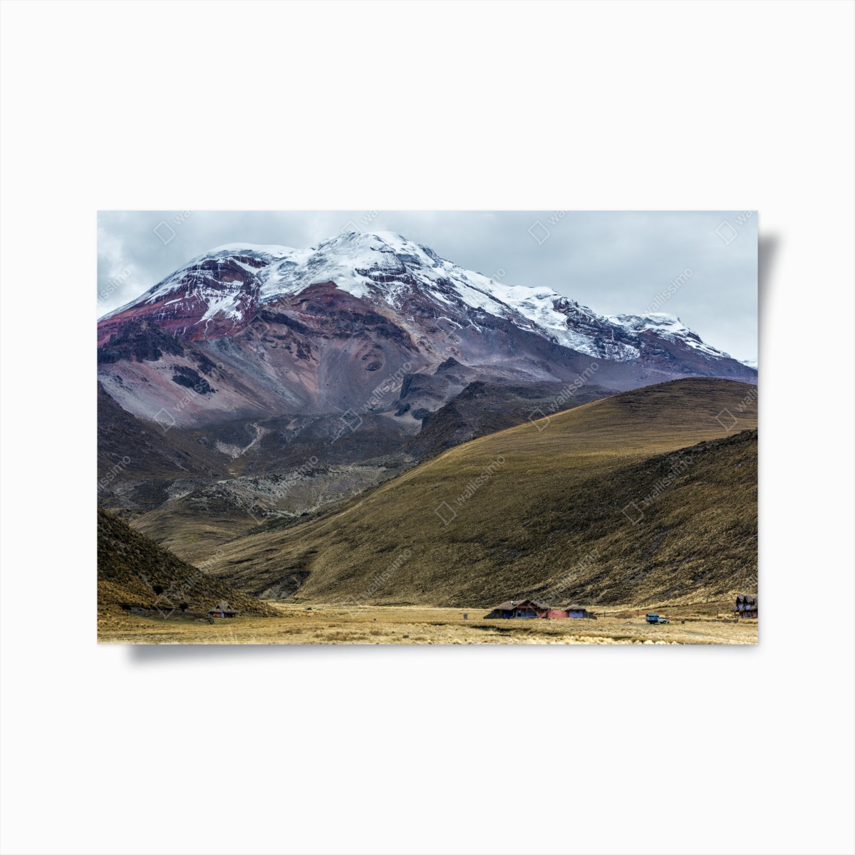 Poster majestätisches schneebedecktes bergtal – Pixers®