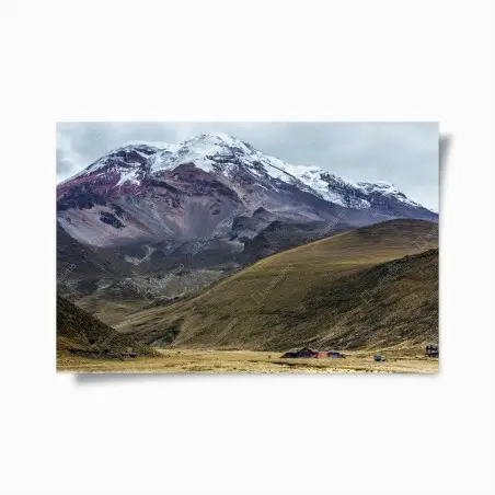 Poster majestätisches schneebedecktes bergtal – Pixers®