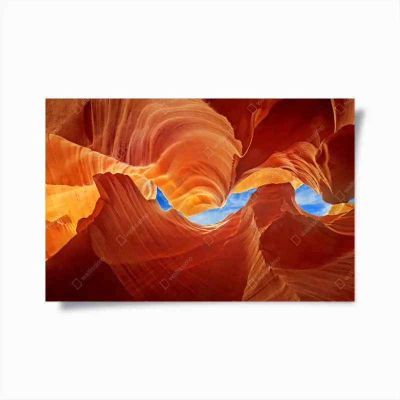 Poster Antelope Canyon geschwungene sandsteinformationen