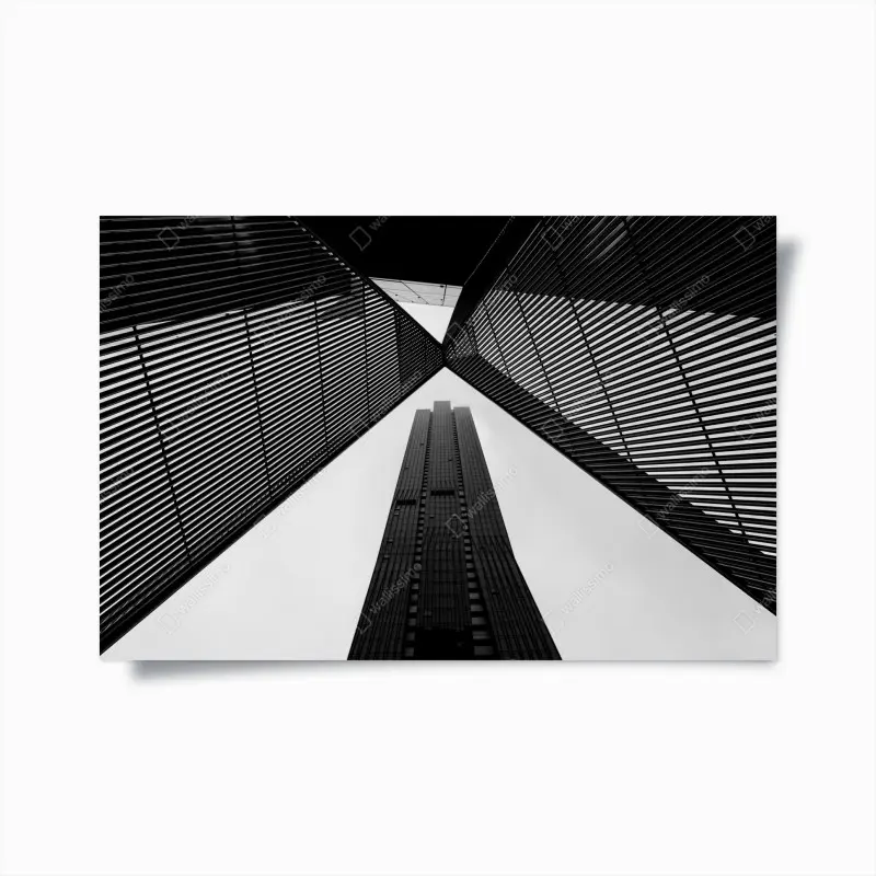 Poster Melbourne architektur in monochrom