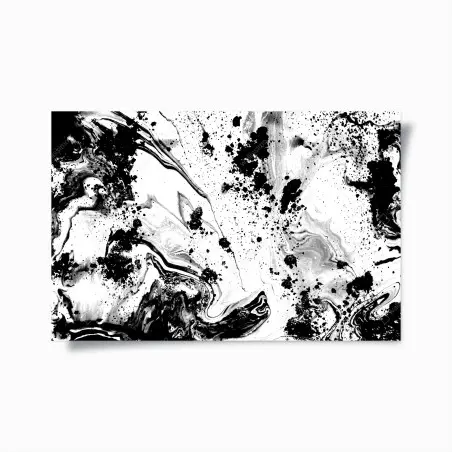 Poster monochromes marmormuster abstrakt – Pixers®