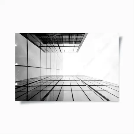 Poster minimalistische glasfassade perspektive – Pixers®