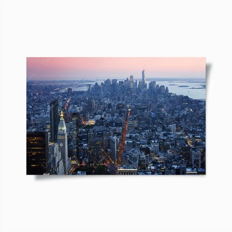 Poster sonnenuntergang über Manhattan skyline